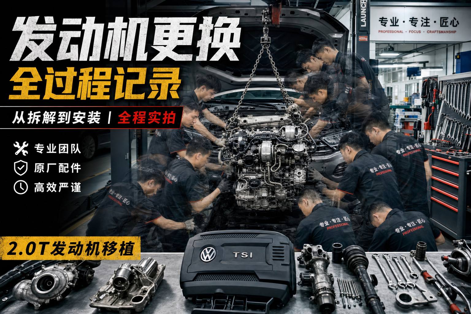 探花修车视频教程-发动机大修全过程视频演示